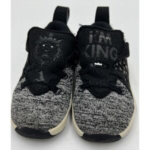 Nike LeBron 17 TD Toddler Size 7 C Black White Oreo Sneakers Shoes BQ5596-002